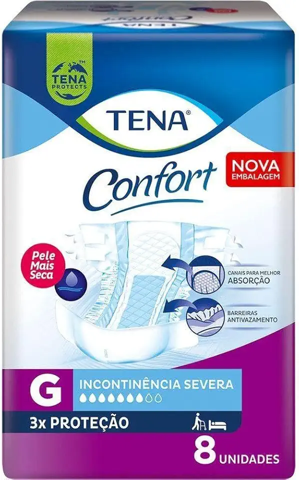Fralda Geriatrica Tena Confort G 8 unidades