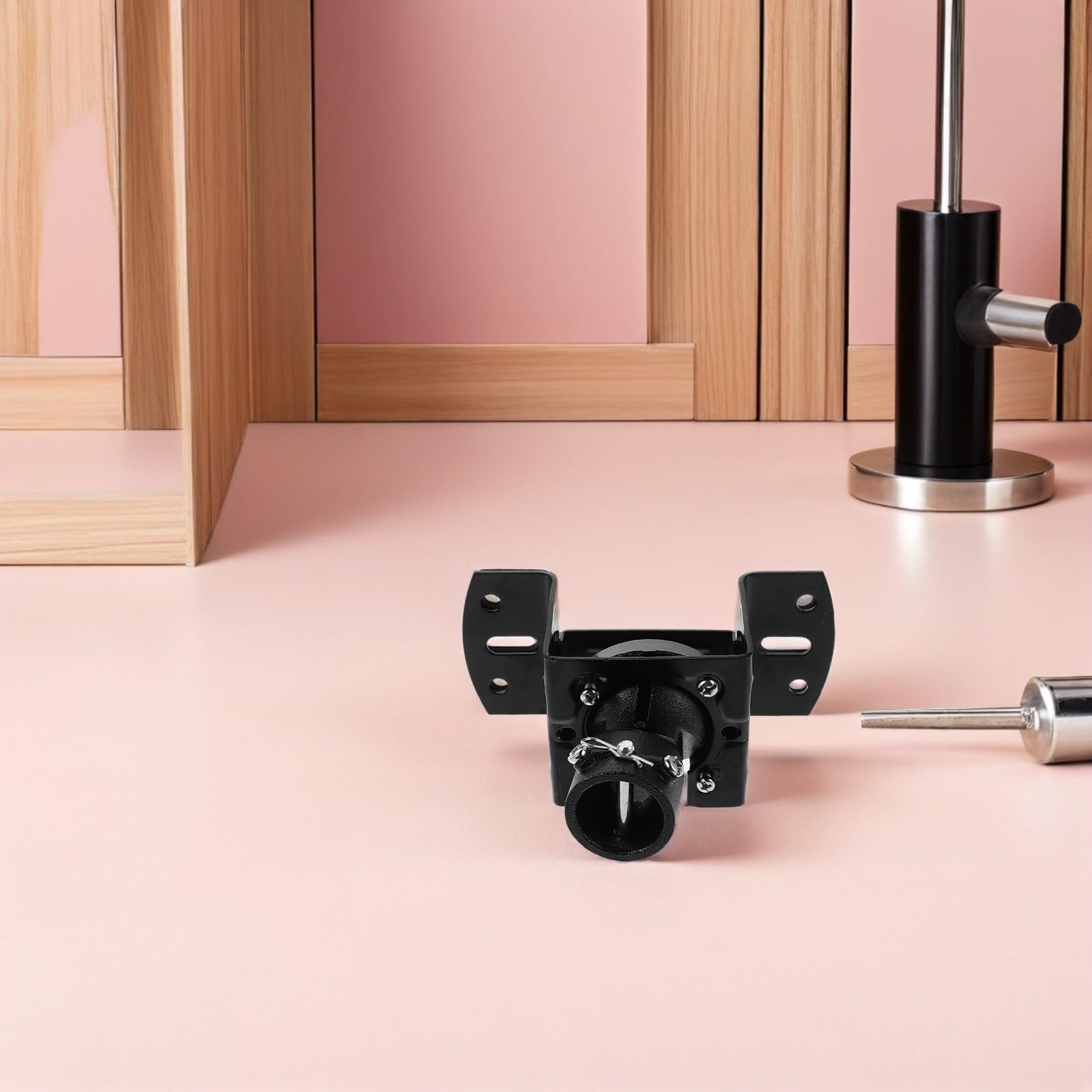 YARNOW Soporte de Montaje Material de Hierro Negro para Ventilador de Techo Adaptador para Techos Inclinados Alta Adaptabilidad Diseño para Cocina y Dormitorio