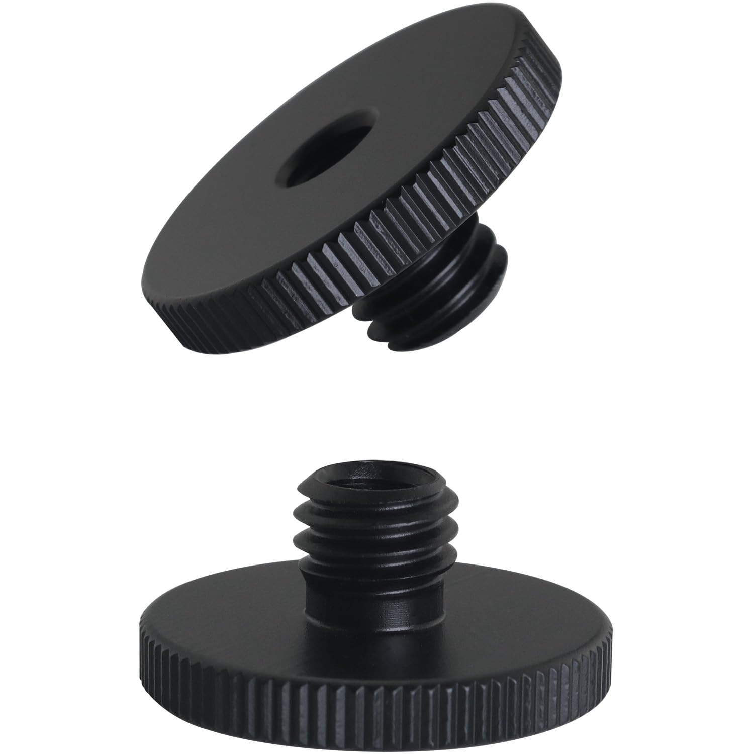 LUORNG 2PCS Adapter Screws for Tripod Heads Aluminium Photo Accessories 1/4 Female 3/8 Male Head Plate Knob for Camera Mounting Plate Flash Bracket