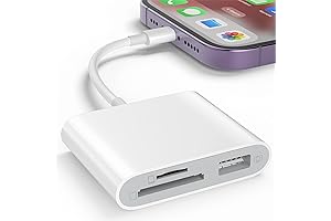 Phone SD Card Reader, Picture Viewer Memory Card Reader for iPhone iPad Camera Adapter