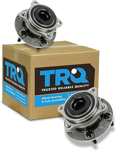 Vista 133 de TRQ Juego de Rodamientos de Rueda y Cubierta de Llanta Trasera para Conductor y Pasajero 2 Piezas Compatible con Infiniti G35 2003-2006 2007 G35