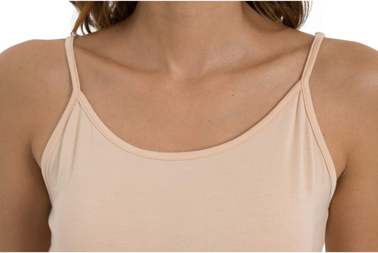 GYS Women's Bamboo Viscose Camisole Undershirt Adjustable Spaghetti Strap Layering Tank Top - Image 4