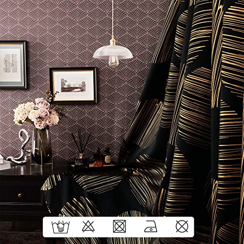 Deconovo Black Curtains For Bedroom, Black Out Window Curtains 84 Inches Long, Thermal Insulated Drapes, Soundproof Panels (52X84 Inch, Black, Set Of 2) #TOP2