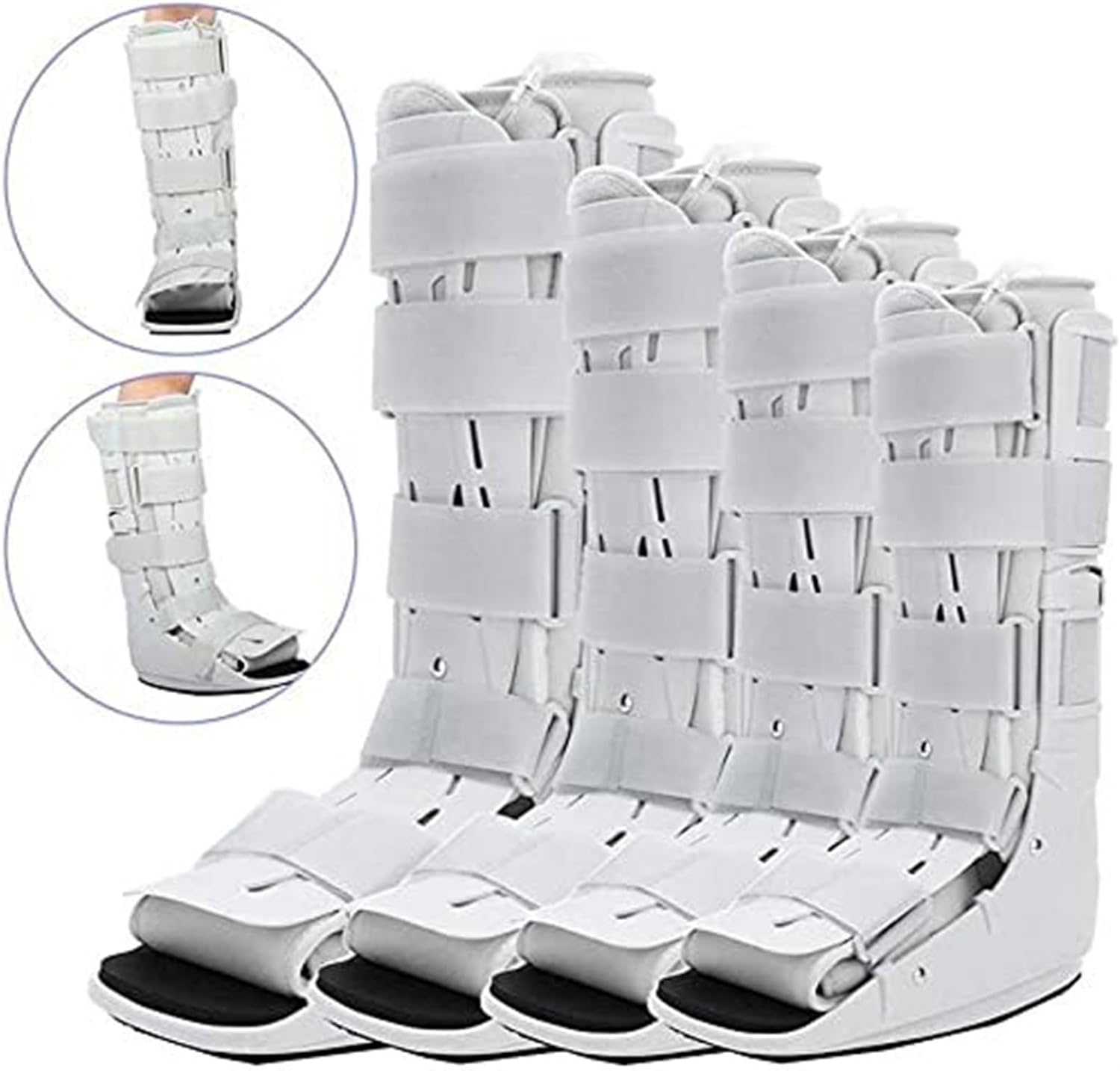 Foot Stabilizer Boot, Pneumatic Walking Boot, Ankle Strap Support Foot Orthosis Plantar Splint Brace, Stabiliser & Pr for Fractures, Sprains & Post Surgery Recover,One Color-X