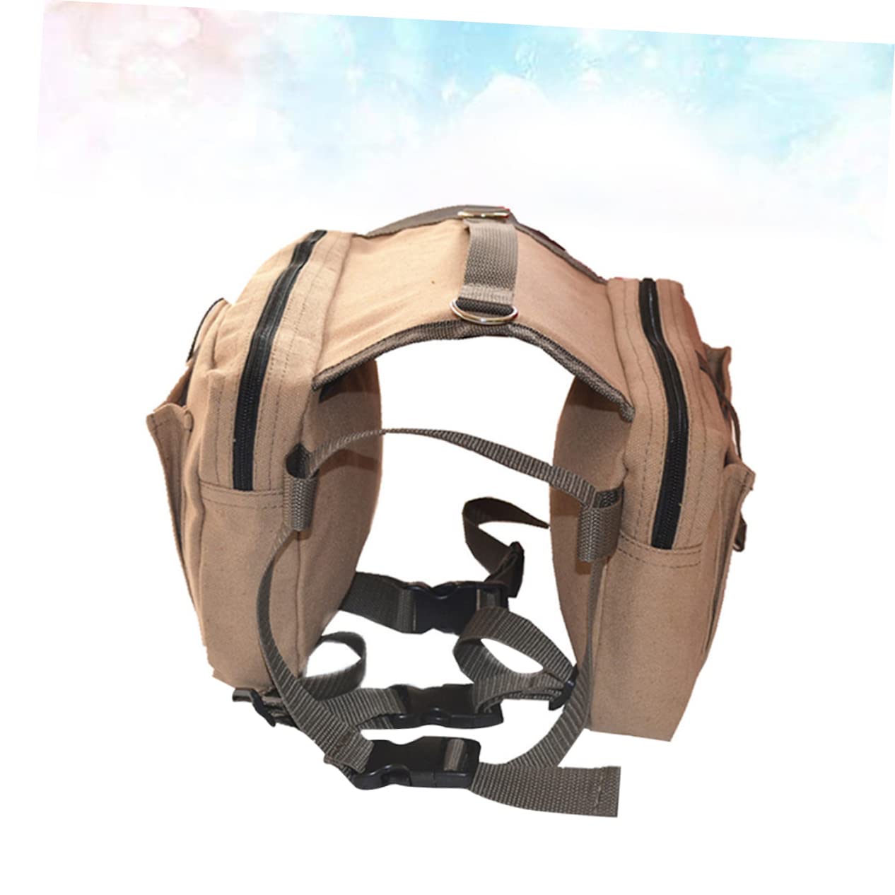 GRIRIW Dog Backpack for Travel Hound Saddlebag and Comfortable Harness Ideal for Hiking and Camping