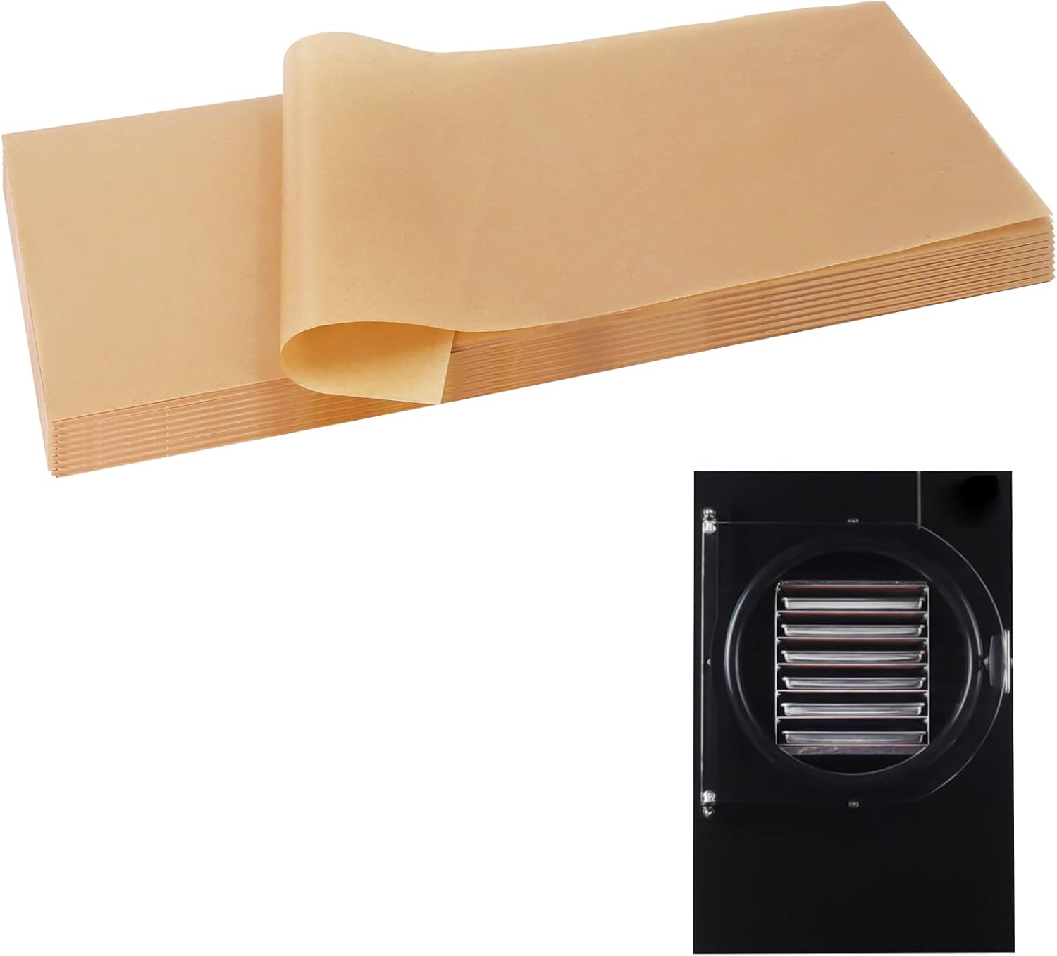 500 Pcs Parchment Paper Sheets for Harvest Right Freeze Dryer, Parchment Paper Sheets-Freeze Dryer Tray Mats for Harvest Right, Freeze Dryer Accessories for Medium Trays Pre-Cut Mats (17" x 6.8")