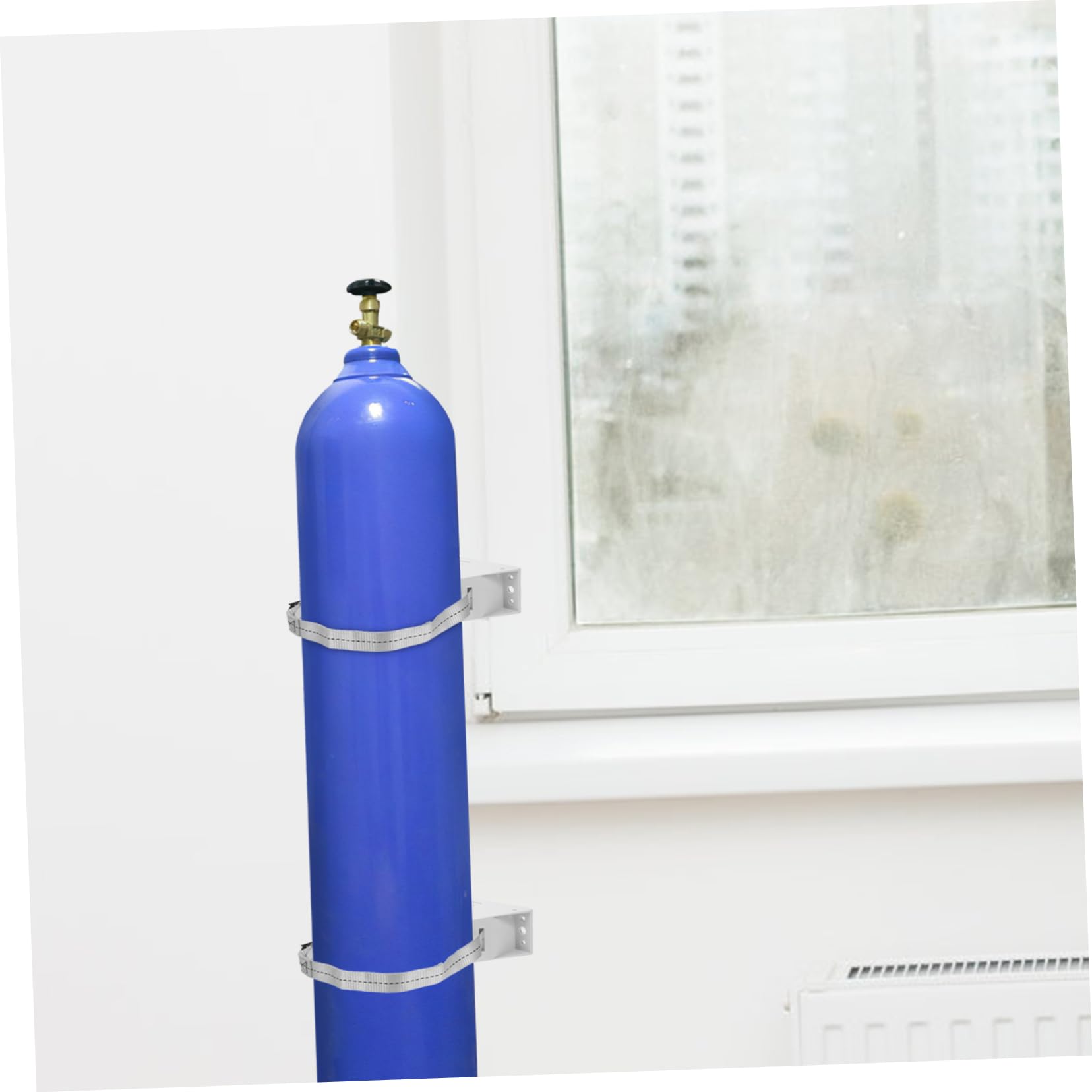 Supporto a Muro con Cinghia ad Alta Resistenza per Bombola Gas da 40l in Plastica Struttura Sicura e Affidabile per Bombole Idrogeno