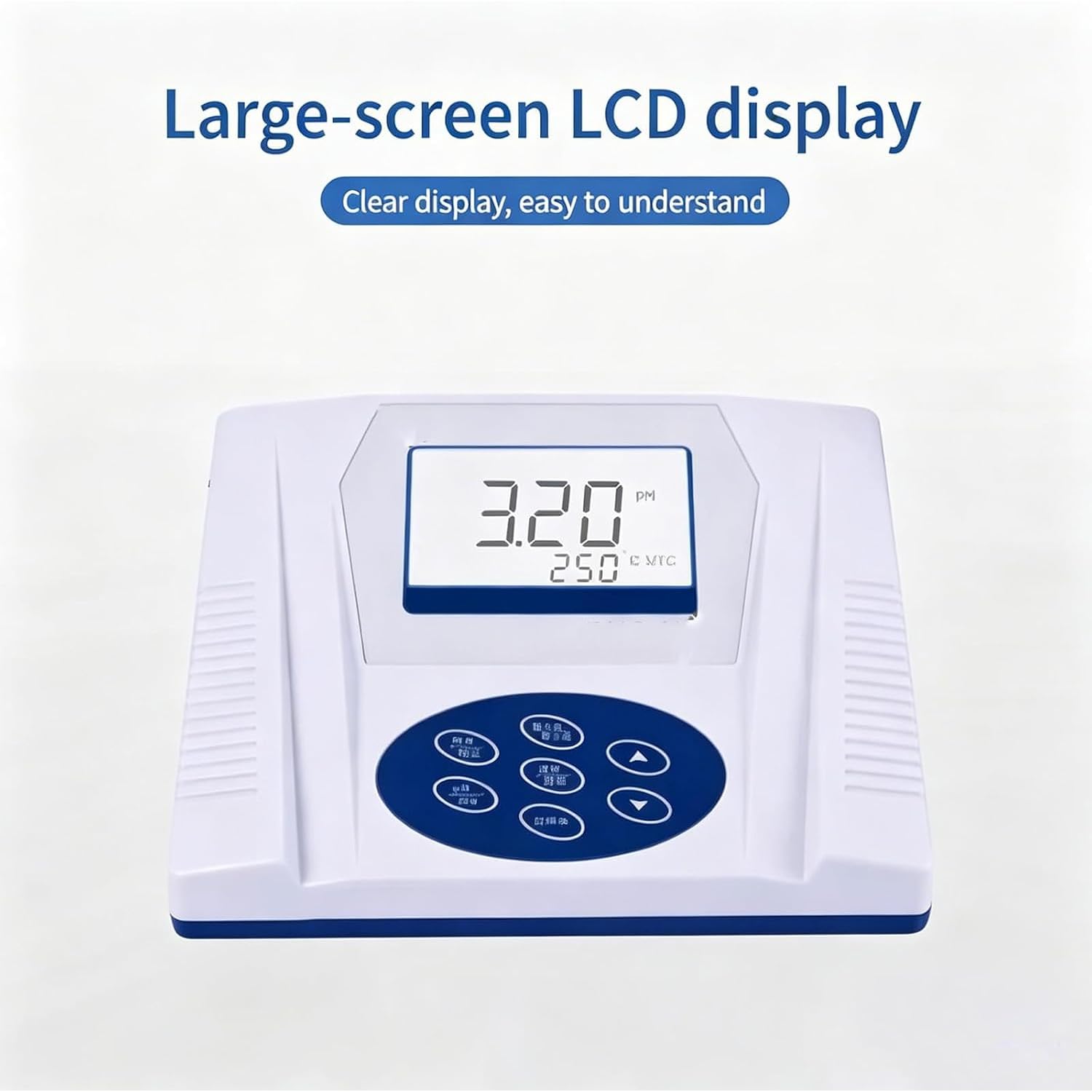 Misuratore da Banco Ad Alta Precisione, PH-Metro Digitale da Laboratorio con Display LCD, Intervallo di Misurazione 0-14,00 PH, Risoluzione 0,1/0,01 PH, Calibrazione Automatica per Acquari