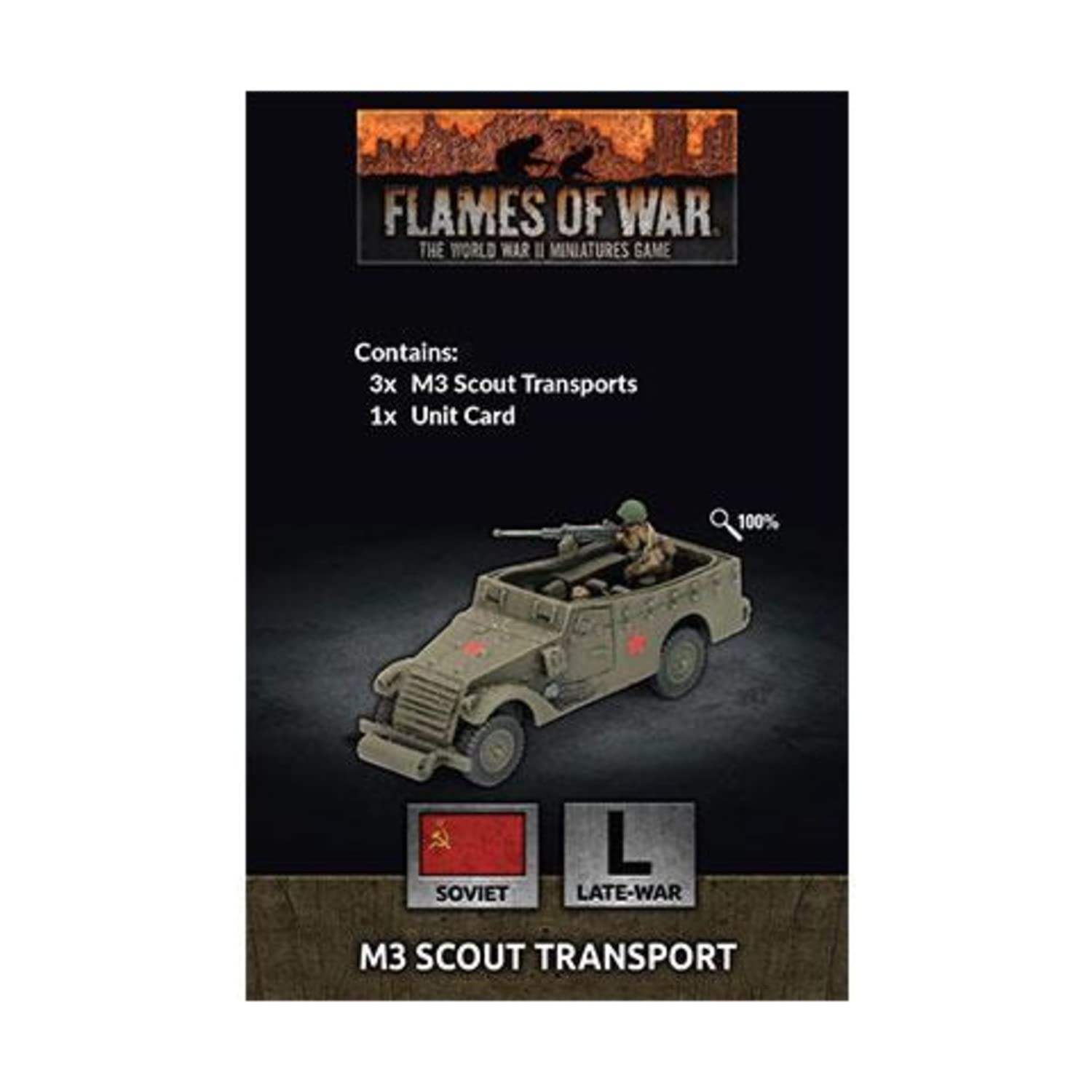 Acheter Flames Of War - M3 Scout Transport (Late War) - Jeux De Figurines - Battlefront Miniatures