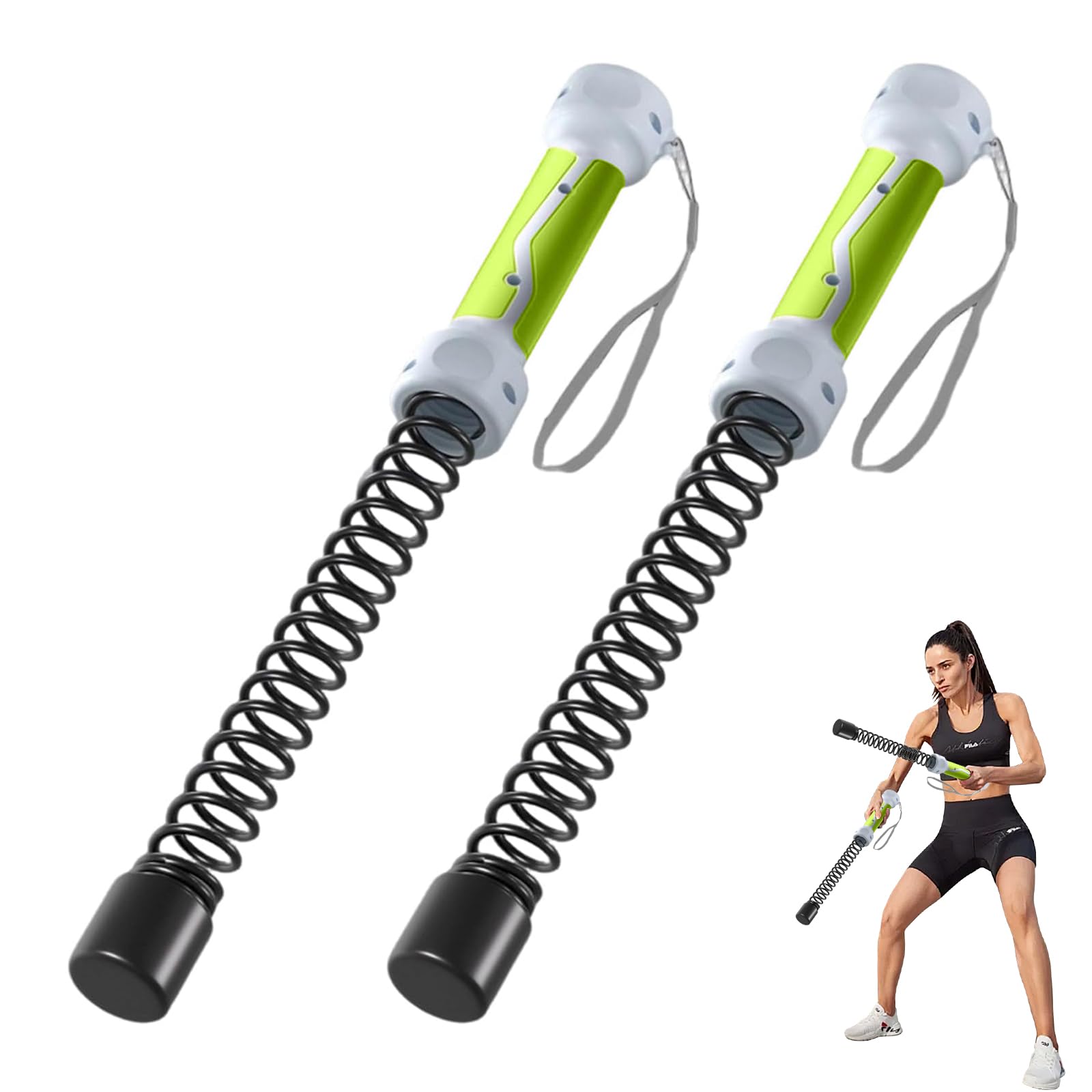 Ysinobear Men's Green Battle Rope,2Pcs Battle Ropes For Home Gym, Ropeless Weighted Battle Ropes,Heavy Duty Battles Rope,Professional Portable Exercise Rope, Muscle Training Ropess For Wo Adult Workout (Green)