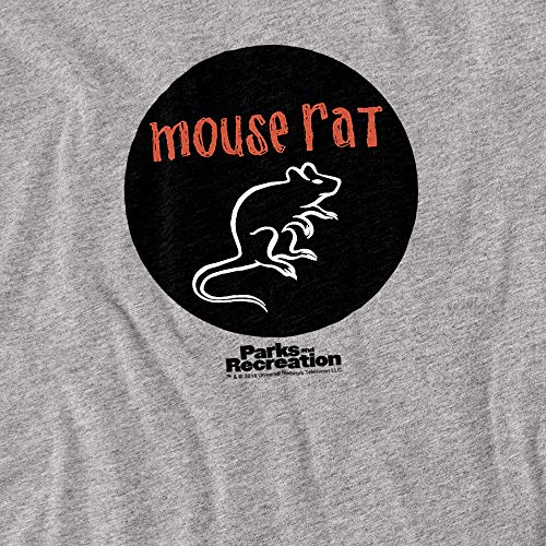 Parks & Rec Mouse Rat Circle Short Sleeve Adult Athletic Heather Md #TOP1