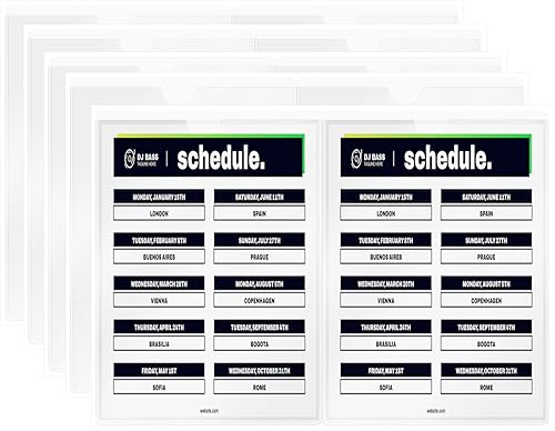 Fundas autoadhesivas de 5 x 8 paneles para organizar y publicar letreros y oficina 20