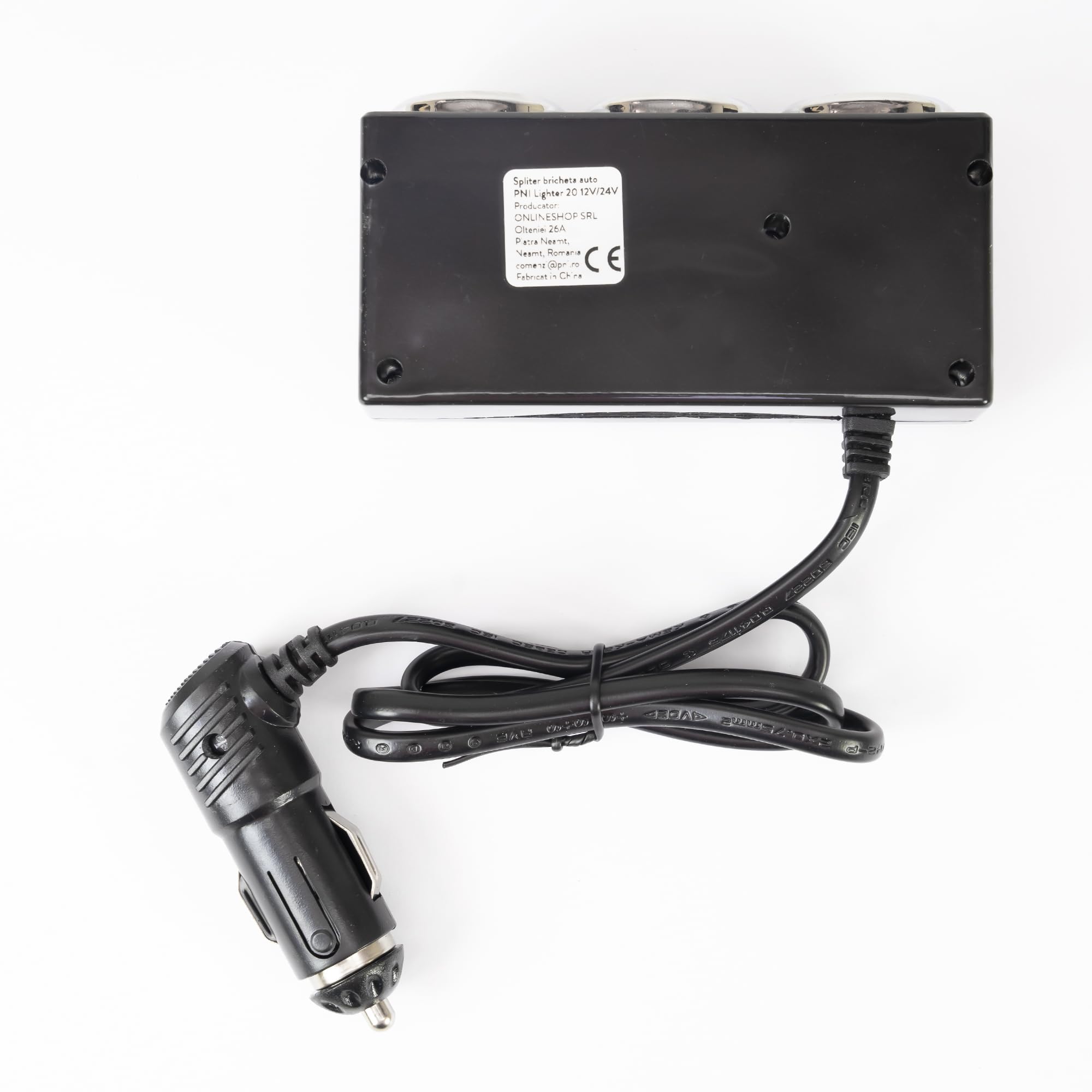 Rozdzielacz zapalniczki samochodowej PNI Zapalniczka 20 12 V/24 V 2 wyjścia, 2 x USB, wskaźnik LED
