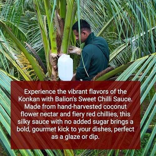 Image of Balion Sweet Chilli Sauce - Made with Coconut Flower Nectar & Indian Red Chillies | 100% Natural, Vegan, Gluten Free & Soy Free | No Added Sugar, No Preservatives | Dipping Sauce, Marinade, Glaze & Spread | 250ml