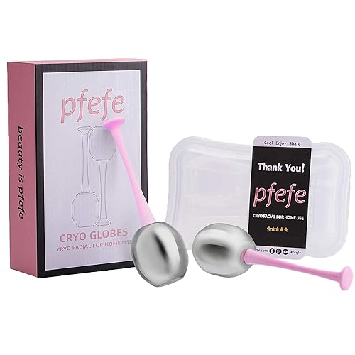 Miniatura 3 de pfefe Juego de palos de cryo y globos de hielo, palitos de acero inoxidable para niñas y mujeres, globos de spa de masaje refrescante con estuche de