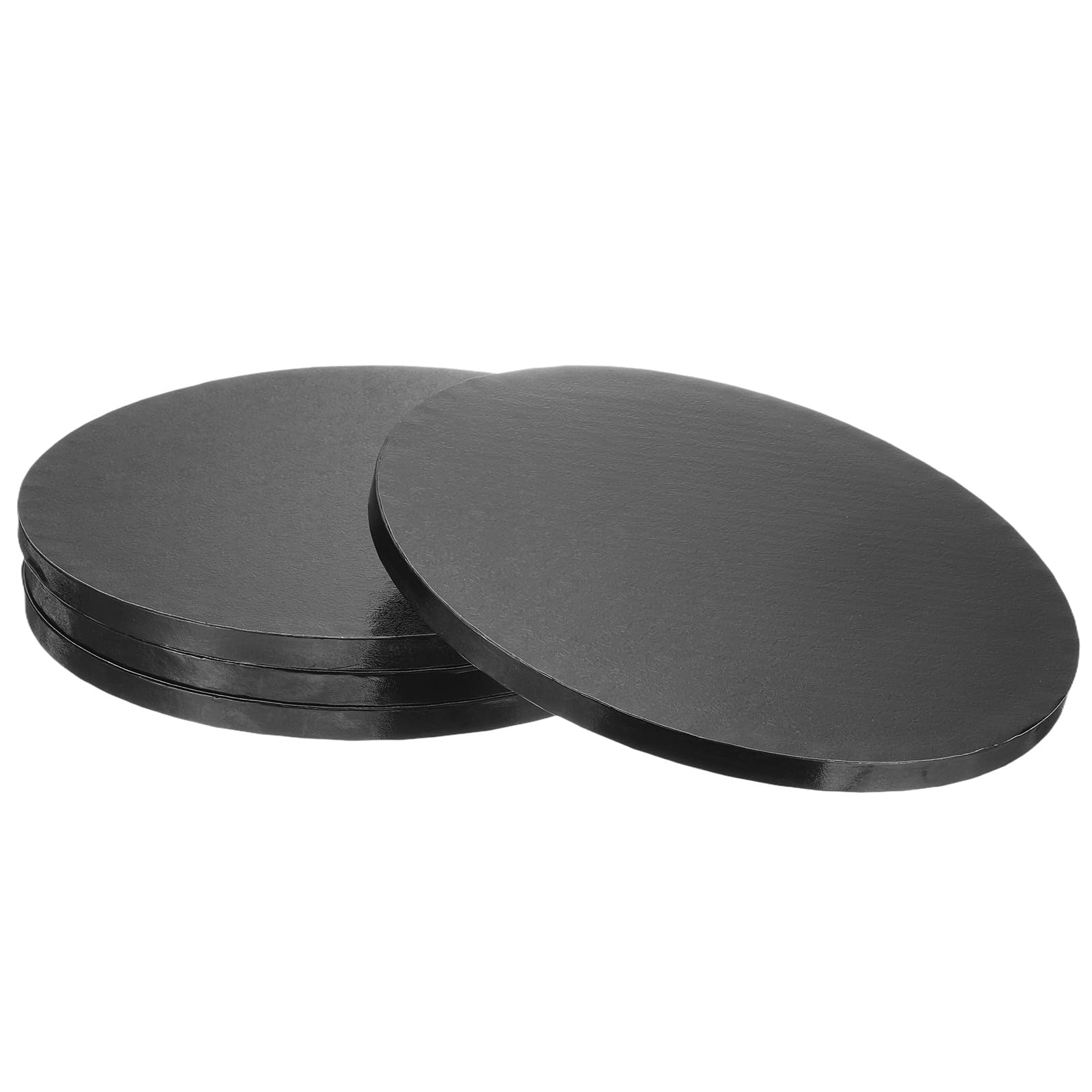 Planche à gâteau rigide uxcell lot de 4 bases rondes anti-ramollissement noires 25,4 cm