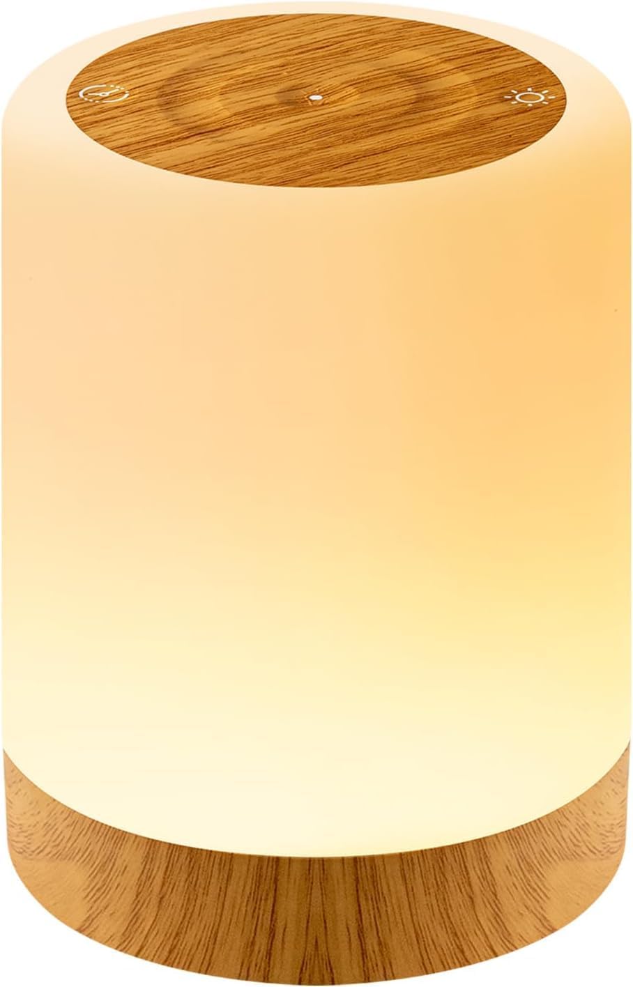 Auxmir Lampada da Comodino LED Touch, Abat Jour da Comodino Senza Fili, Colori RGB, 4 Modalità, 5 Livelli di Luminosità, Ricaricabile 3000mAh, Funzione Timer, Luce Notturna per Camera da letto Regalo