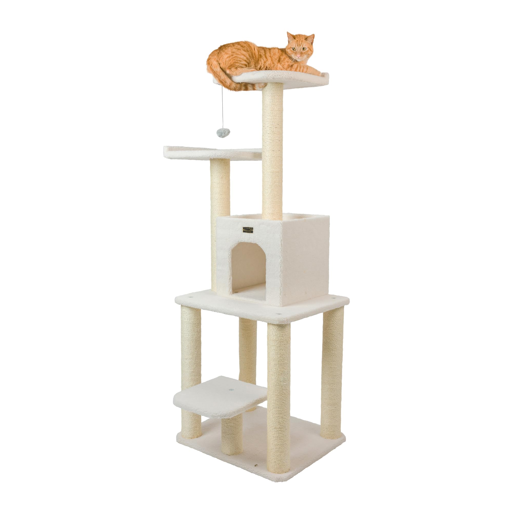 Armarkat 62-Inch Cat Tree, Model B6203, Ivory