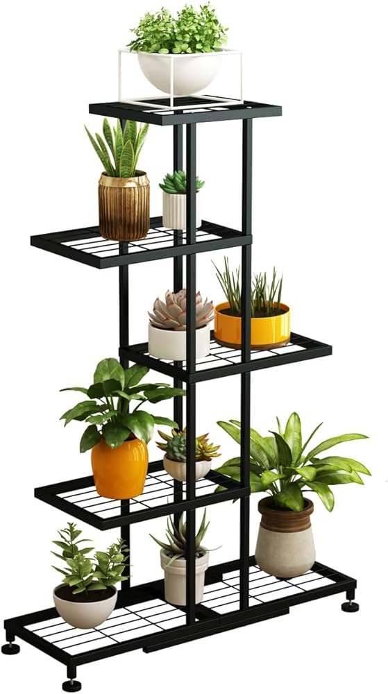 Amazon.com: Twhep 5-Tier Iron Plant Stand - Modern Multi