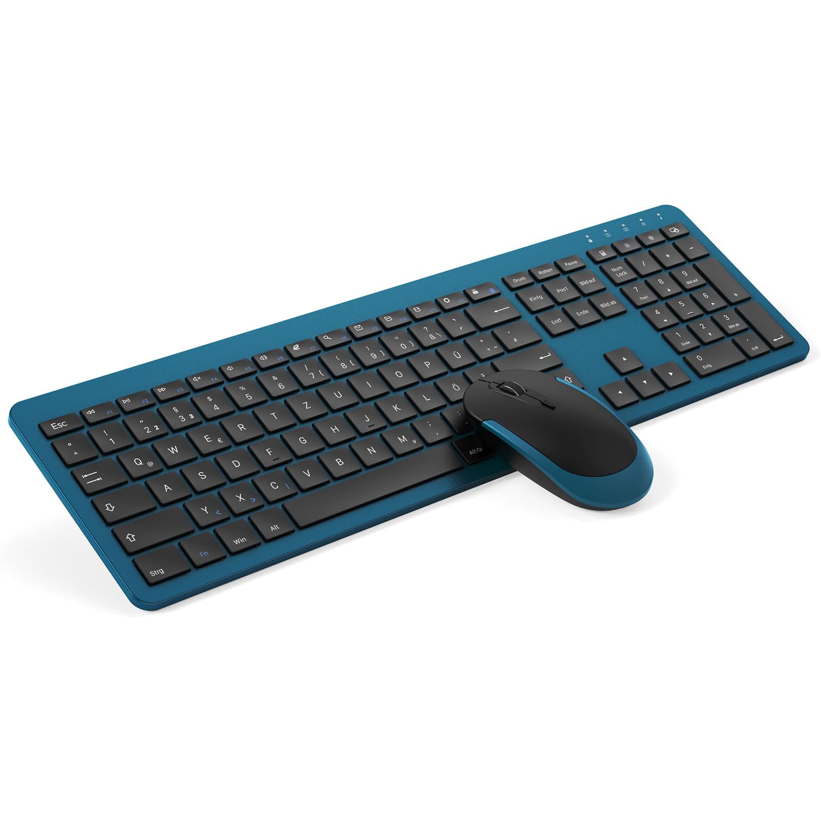 Teclado inalámbrico recargable seenda con protector de silicona contra el polvo para PC 8