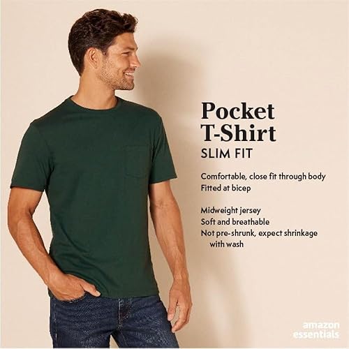 Miniatura 2 de Tienda Essentials Mens Slim-Fit Short-Sleeve Crewneck T-Shirt