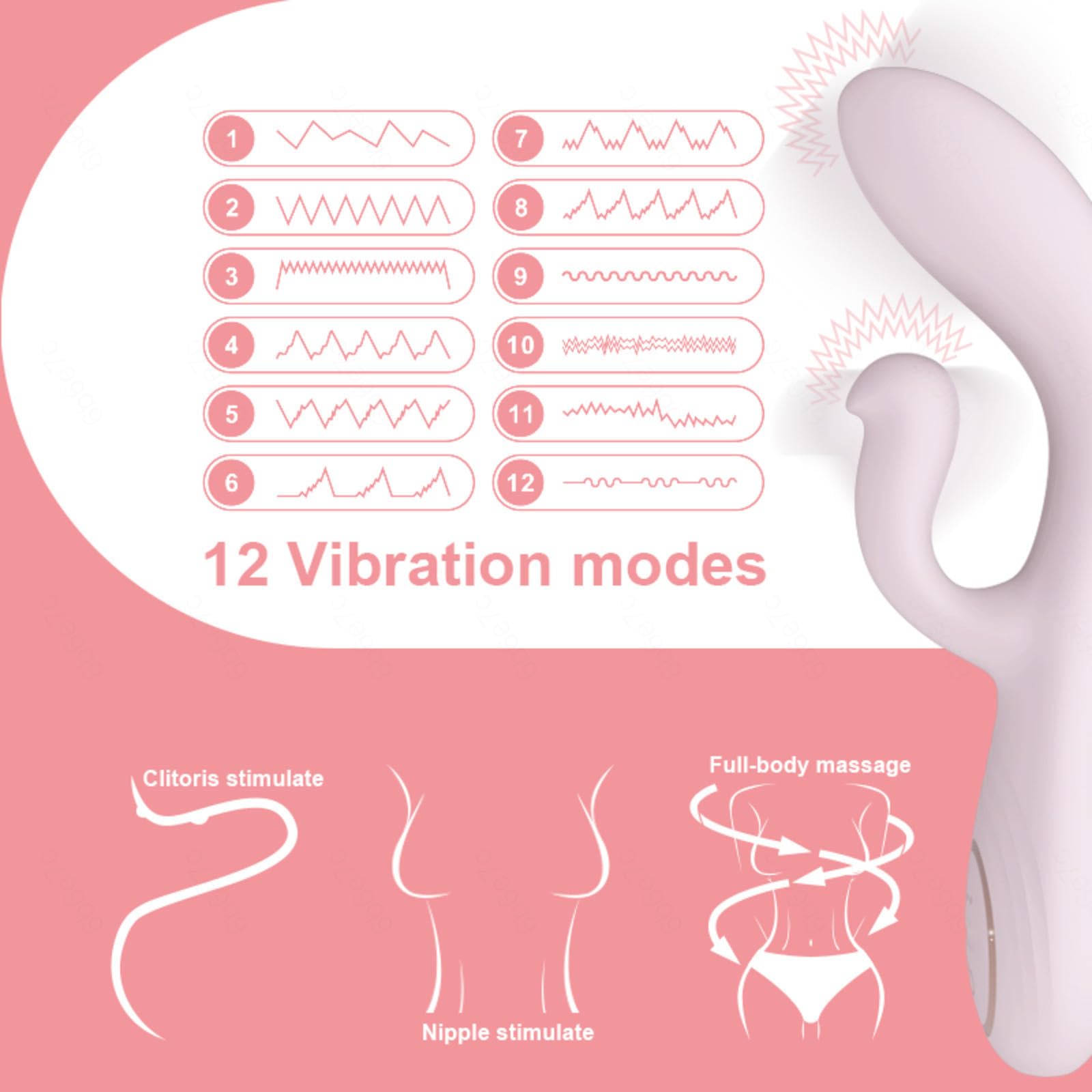 Vibratore G Spot Erotica Dildo Stimolatore Clitorideo Vibratore Massaggio punto G Vibratoreper Stimolatore Clitoride Femminile Dildo,Pink