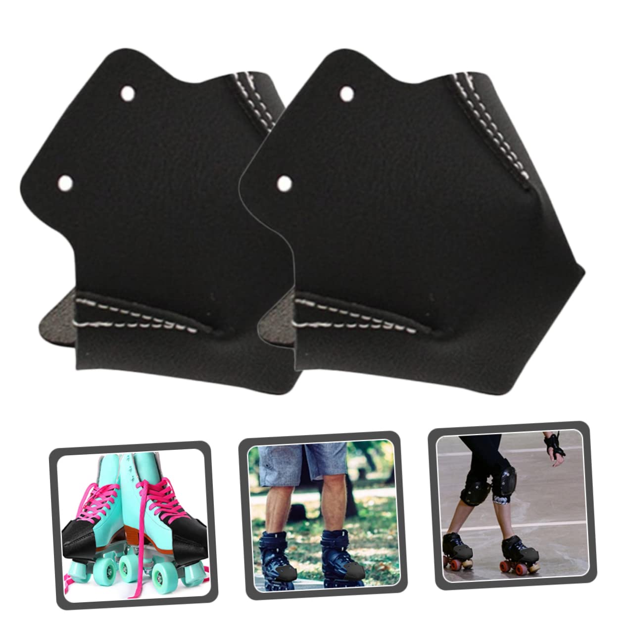 BESTonZON Austauschbare Zehenschutzkappen Für Rollschuhe Professionelle Skates Zehenschutz Passend Für Inline Skates Und Rollschuhe Schwarz Langlebig Und Praktisch