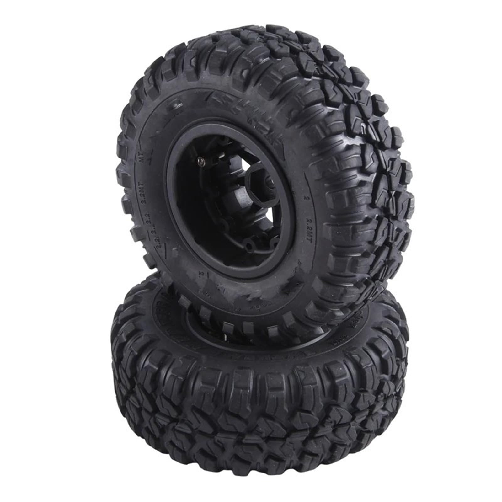 RC Pneus Jante Compatible avec Axial SCX10 RR10 1:10 RC Rock Crawler 4 Pièces 118X44mm 2.2 Pouces Pneus en Caoutchouc Et Jante De Roue À Billes en Plastique