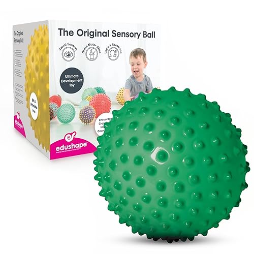 Miniatura 9 de Edushape La bola sensorial original para bebé, bola de bebé de 7 pulgadas que ayuda a mejorar las habilidades motoras gruesas para niños de 6 meses