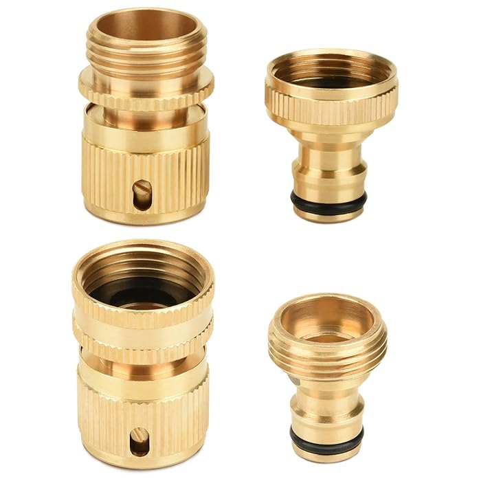 Buy astarye Garden Hose Quick Connector Brass Quick Hose End Connector