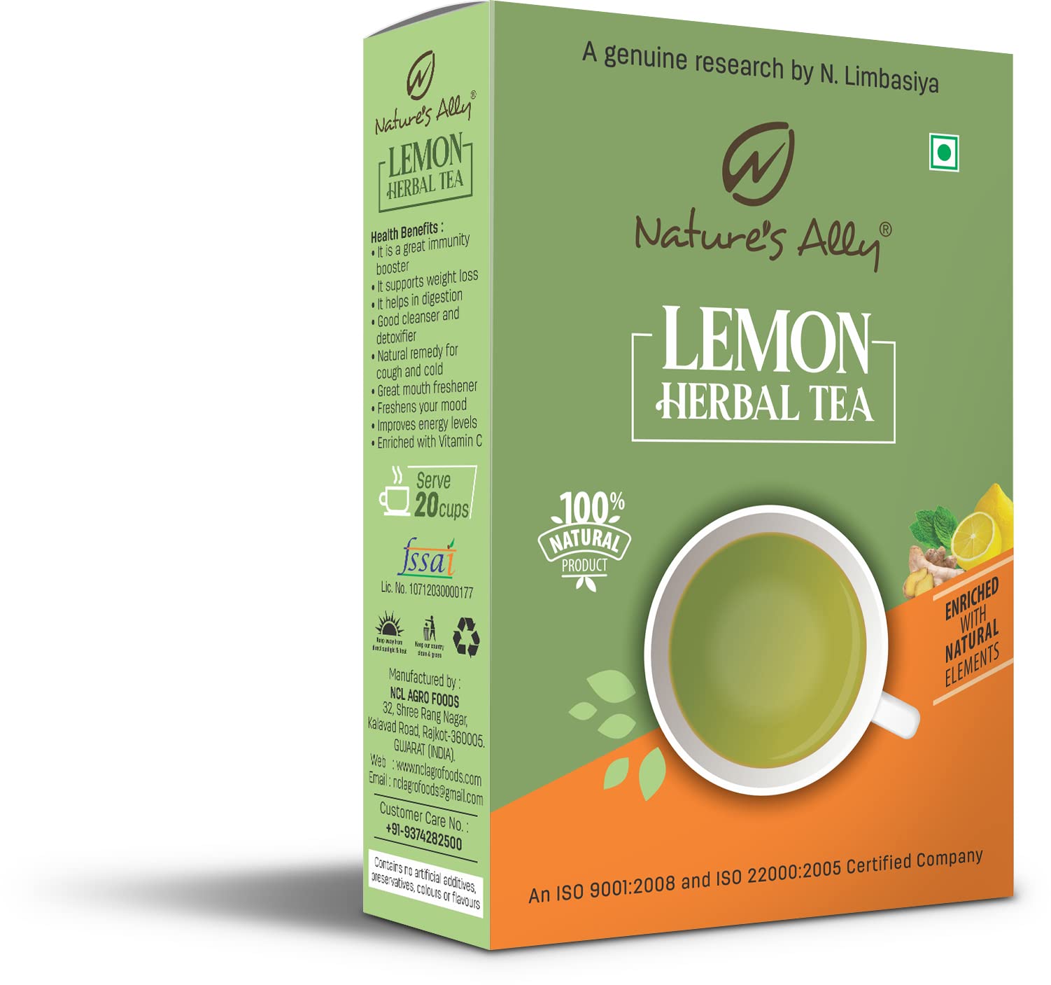 Natures Ally Lemon Tea_200g |Premix Tea | Great for Digestion & Colds | Immune Booster | Morning Evening Tea | Suitable for All (B07CWP4PT8) Amazon Price History, Amazon Price Tracker