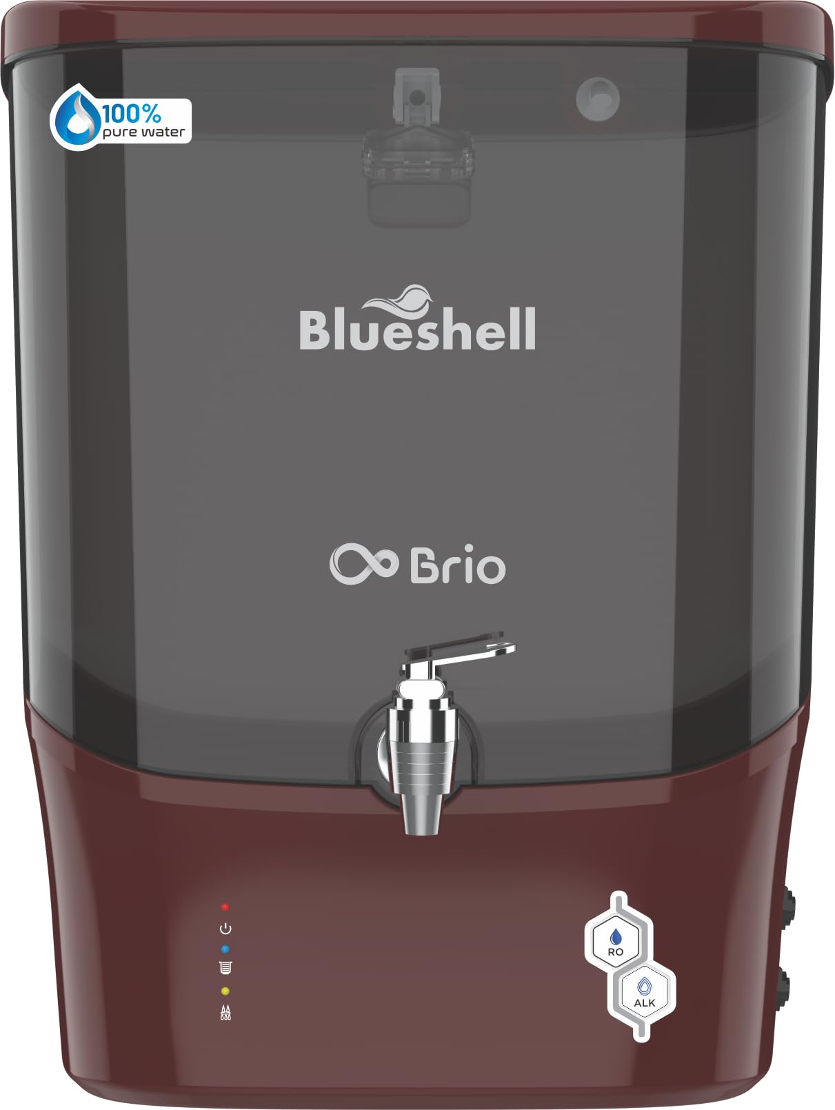 Blueshell RO Water Purifier for Home|Brio Cherry | Water Saving Technology | RO | 9Ltr Capacity | Suitable for Borewell, Municipal Water-image-11