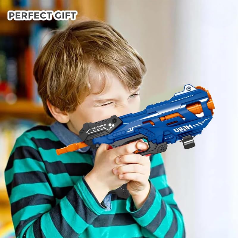 Kidoyz Blaze Storm Hot Fire Soft Bullet Gun Toy with 10 Safe Soft Foam Bullets, Fun Target Shooting Battle Fight Game for Kids Boys (Blaze Storm- Hot Fire)(SPVL_15) 1
