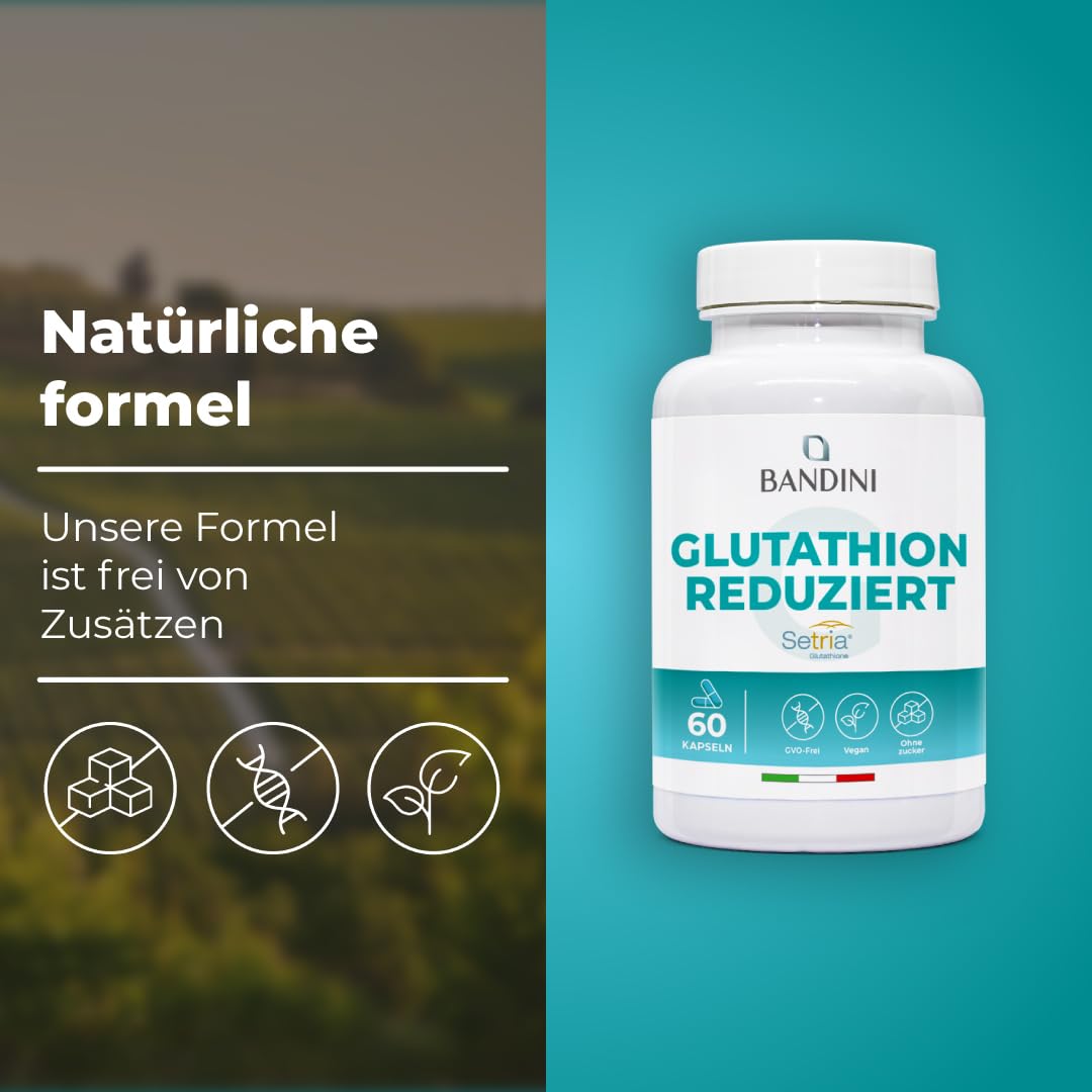 Bandini L-Glutathione Reduced 250 mg | Glutathione Setria Tripeptide: Glutamic Acid, Cysteine, Glycine | Antioxidant, Immune System, Liver | High ... Bandini L-Glutathione Reduced 250 mg | Glutathione Setria Tripeptide: Glutamic Acid, Cysteine, Glycine | Antioxidant, Immune System, Liver | High ...