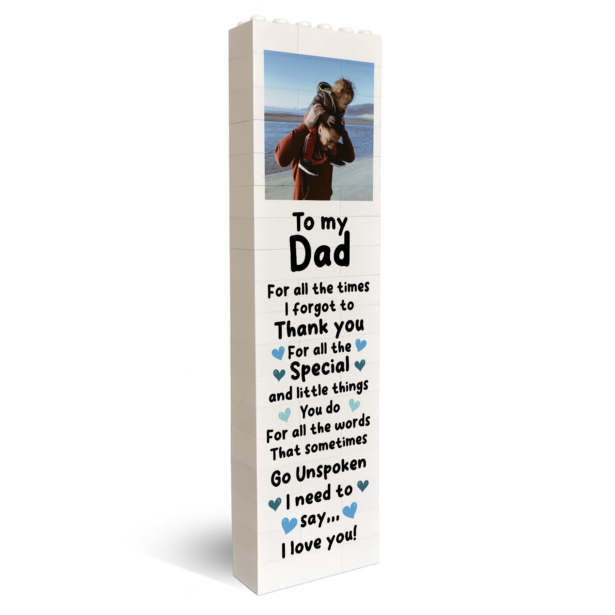 Red Ocean Personalised Dad Building Block For Him Dad Birthday Christmas Puzzle Thank You For From Daughter Son Keepsake
