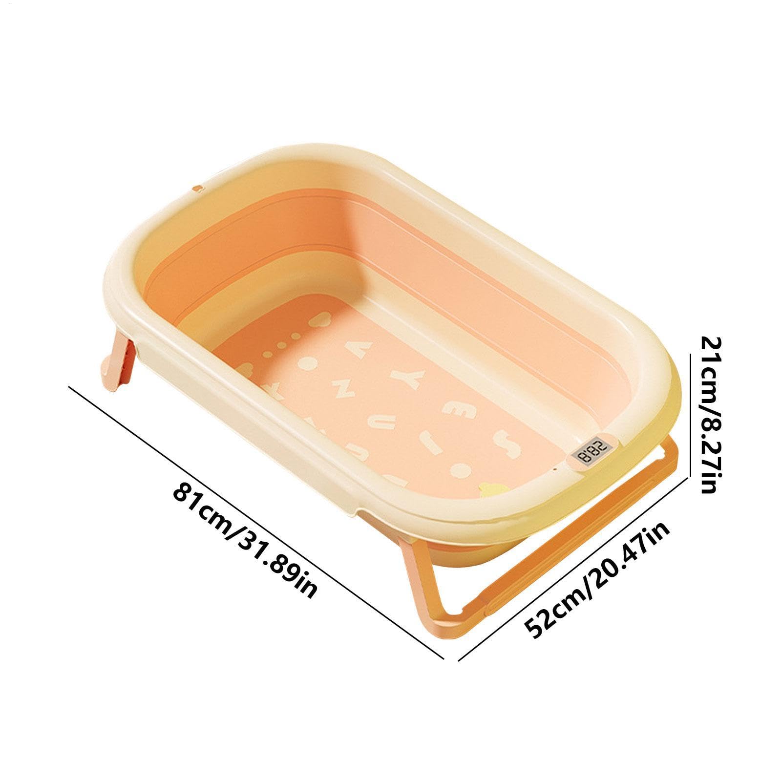 Bañera de viaje portátil, bañera de bebé plegable - Neta de baño de dibujos animados de silicona | Herramienta de ducha, suministros para bebés, aislamiento de calor de doble capa sensible a la temper