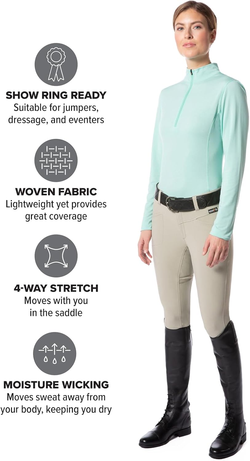 Kerrits Women's Crossover II Full Seat Riding Breeches – Lightweight, Durable, Year Round Horse Riding Pants with Pockets
