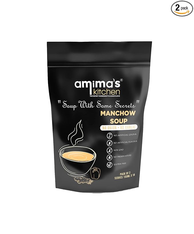 Veg. Manchow Jain Soup (No Onion No Garlic) - 100 Grams [Serves 10] | Instant Soup Mix Powder | Ready To Cook | No Artificial Flavour & Colour | Gluten Free | Non GMO | Healthy Soup