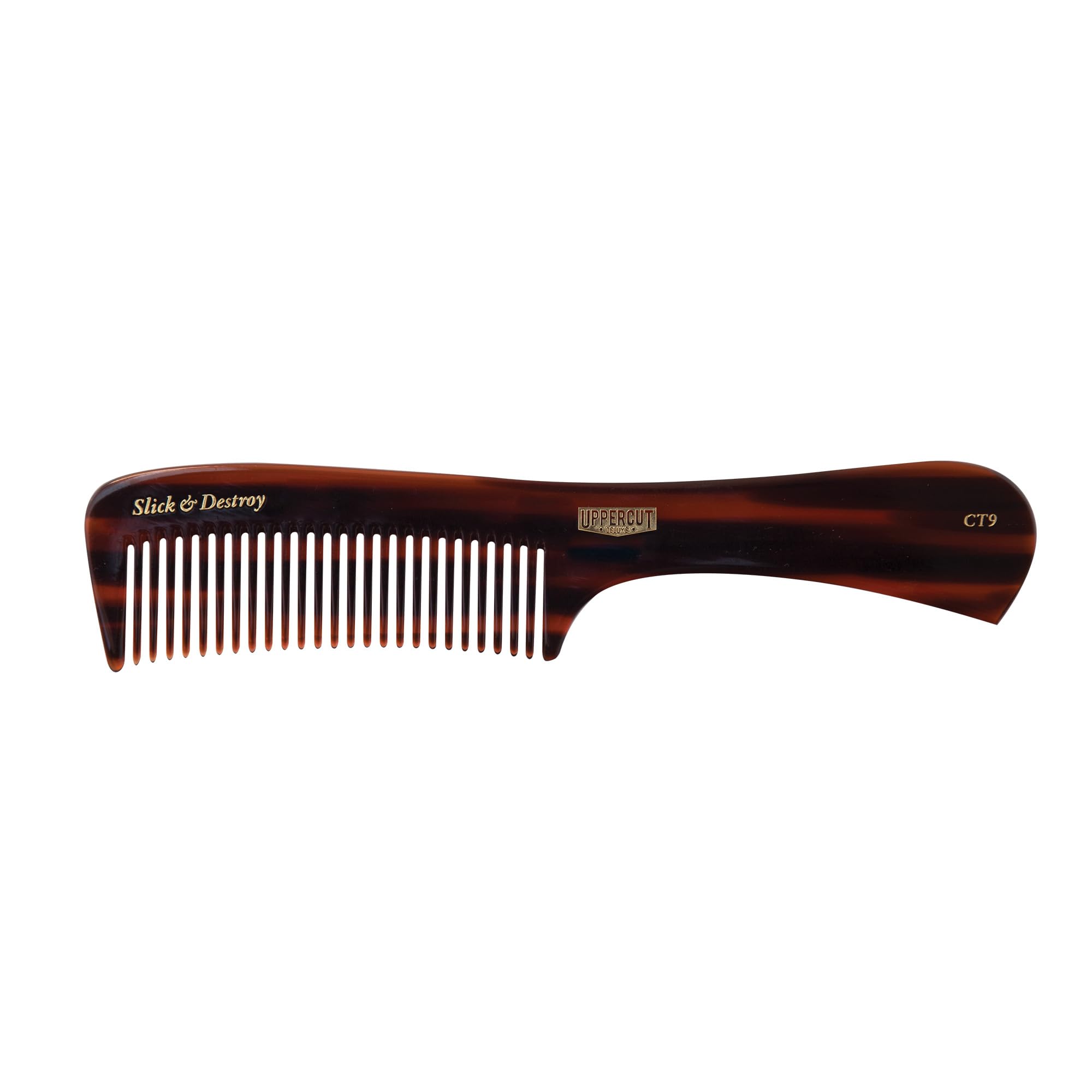 Uppercut Deluxe Peigne de Coiffure CT9, Peigne à Dents Longues à Manche Plat pour un Contrôle de Coiffure Optimal, Idéal pour Entretenir des Coiffures de Longueur Moyenne à Longue
