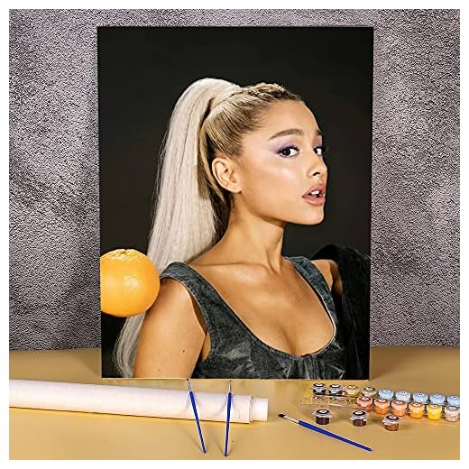Ariana Grande Måla efter siffror set akrylfärger 40 x 50 cm med siffror heminredning för barn för att rita vägghantverk