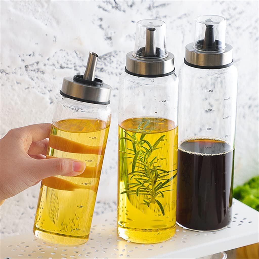 Durevole alta borosilicato bottiglia di olio vetro soia barattolo aceto vaso condimento a prova perdita stoccaggio da cucina