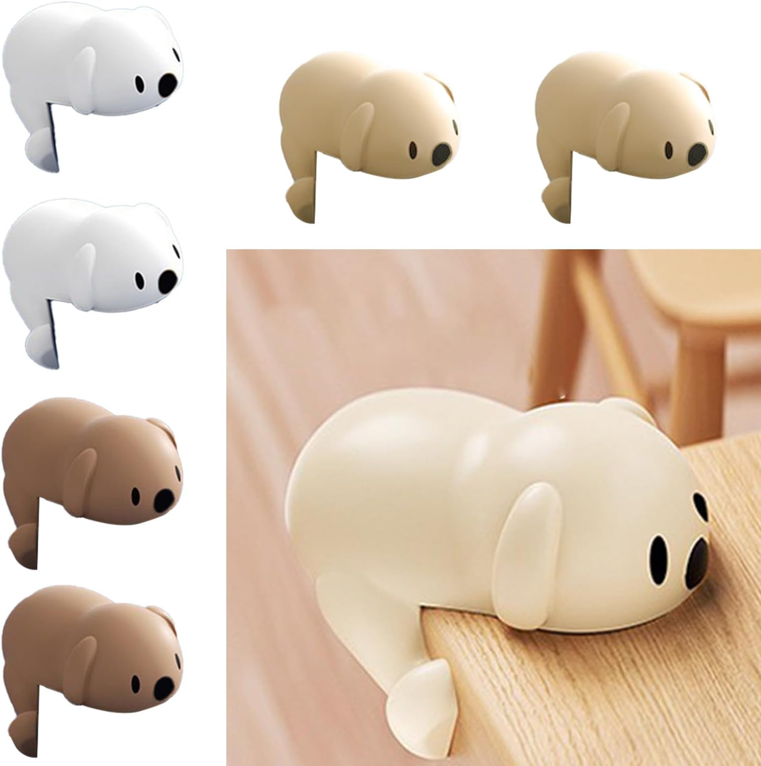 6 Pack Soft and Colourful Corner Protectors, Cute Dog Shaped, Baby Proofing Edge and Corner Guards, Furniture and Table Corner Protectors for Kids, Silica Gel, Child Safety.