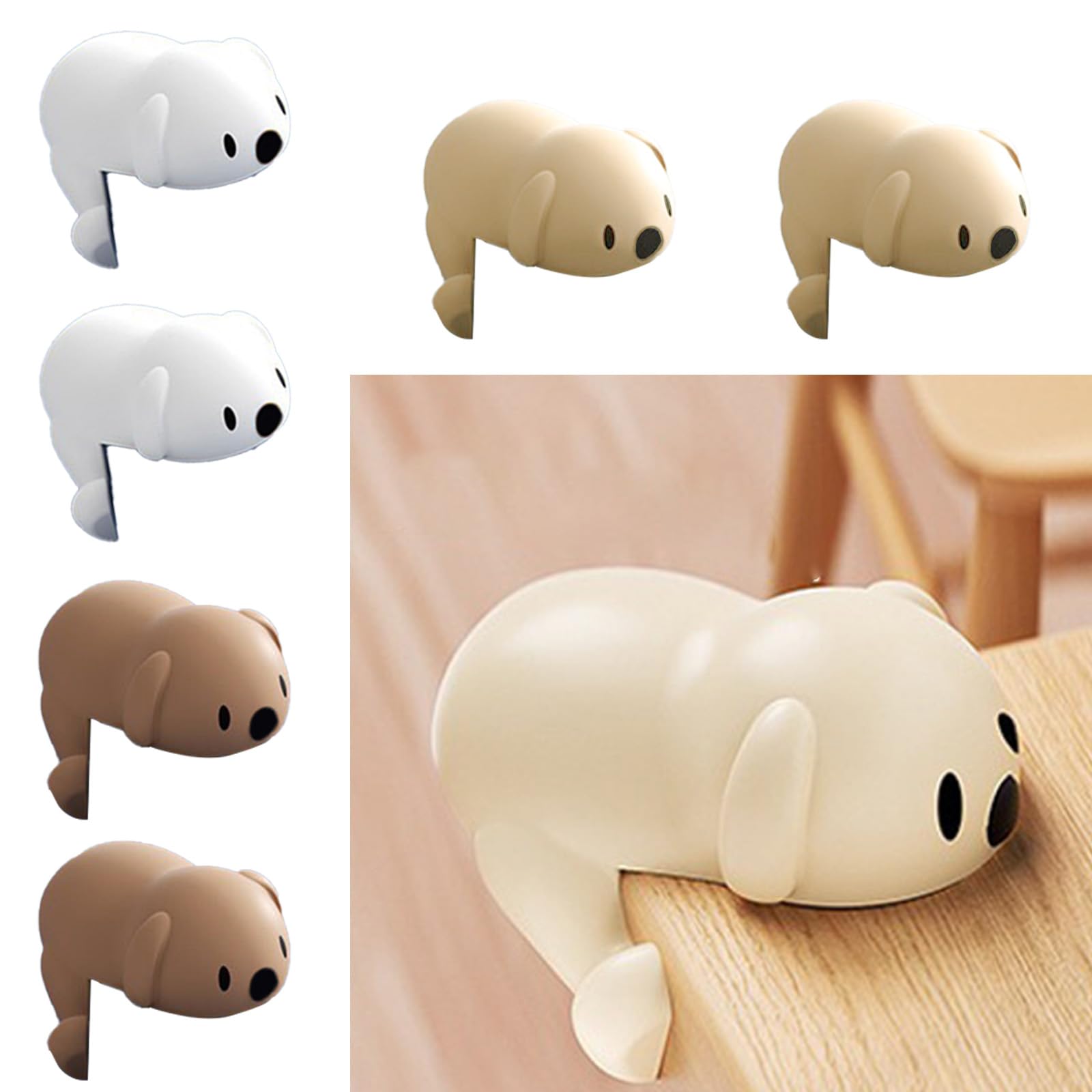 6 Pack Soft and Colourful Corner Protectors, Cute Dog Shaped, Baby Proofing Edge and Corner Guards, Furniture and Table Corner Protectors for Kids, Silica Gel, Child Safety.
