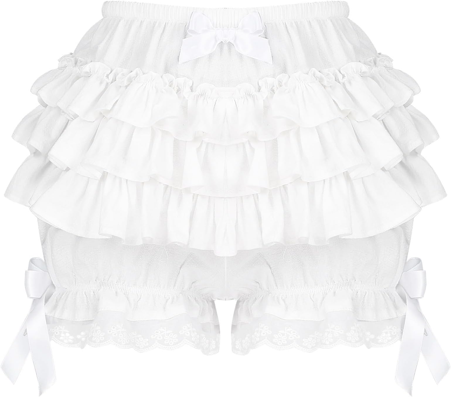 XnihochaPantaloons Women Lolita Bloomer Victorian Ruffle Pumpkin Pant Shorts Bottom Maid Pettipants