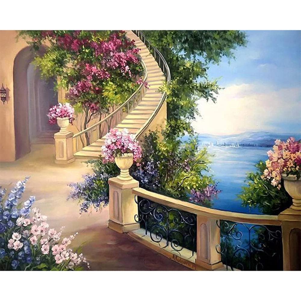 DIY 5D Diamant Painting Kit 'Meer & Strand' – 80x120 Cm, Voller Strass, Mit Werkzeug, Für Erwachsene & Home Decor
