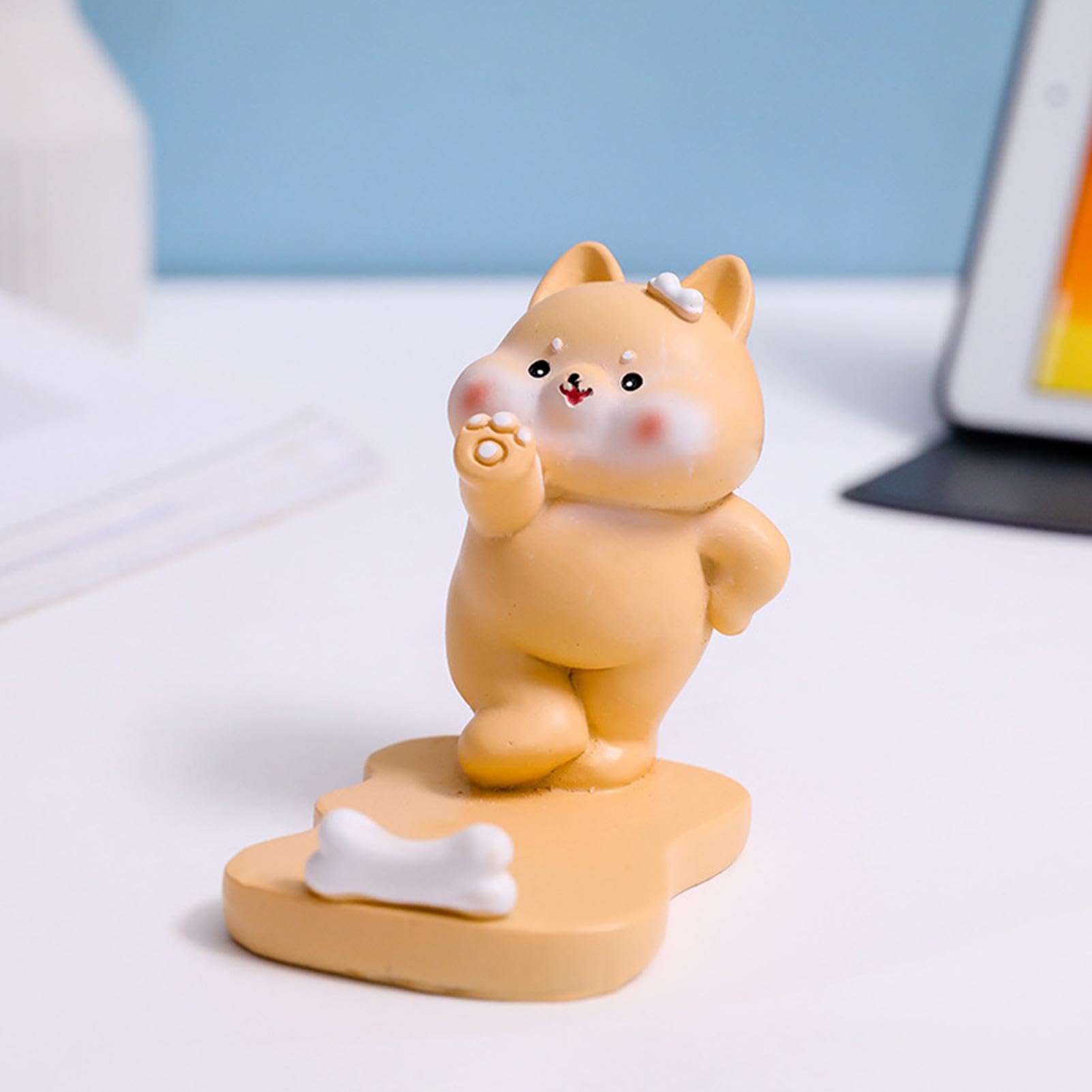 Supporto Per Cellulare A Forma Di Gatto In Resina – Base Antiscivolo 9x4,5x5,5 Cm, Per Smartphone Grandi, Decorativo Per Scrivania E Regalo