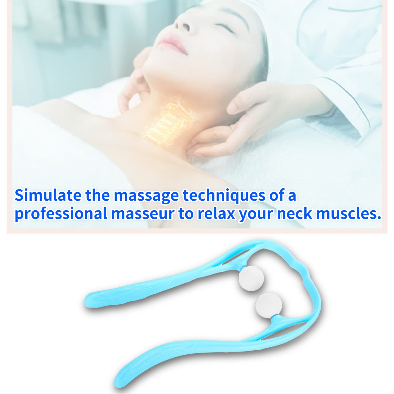 Roller Ball Selbstmassage Werkzeug, Schulter Nacken Rückenschmerzen entlasten Massagegerät(blau)