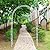 7.9 Ft H x 4.6 Ft W White Metal Pergola Arbor for Various Climbing Plant Wedding Garden Arch Bridal Party Decoration Wide Arbor