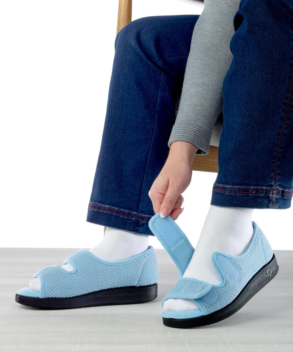 Silverts Diabetic Sandals for Women | Extra-Wide Non-Slip Comfortable Slippers for Elderly, Swelling, Sensitive Feet - Image 2