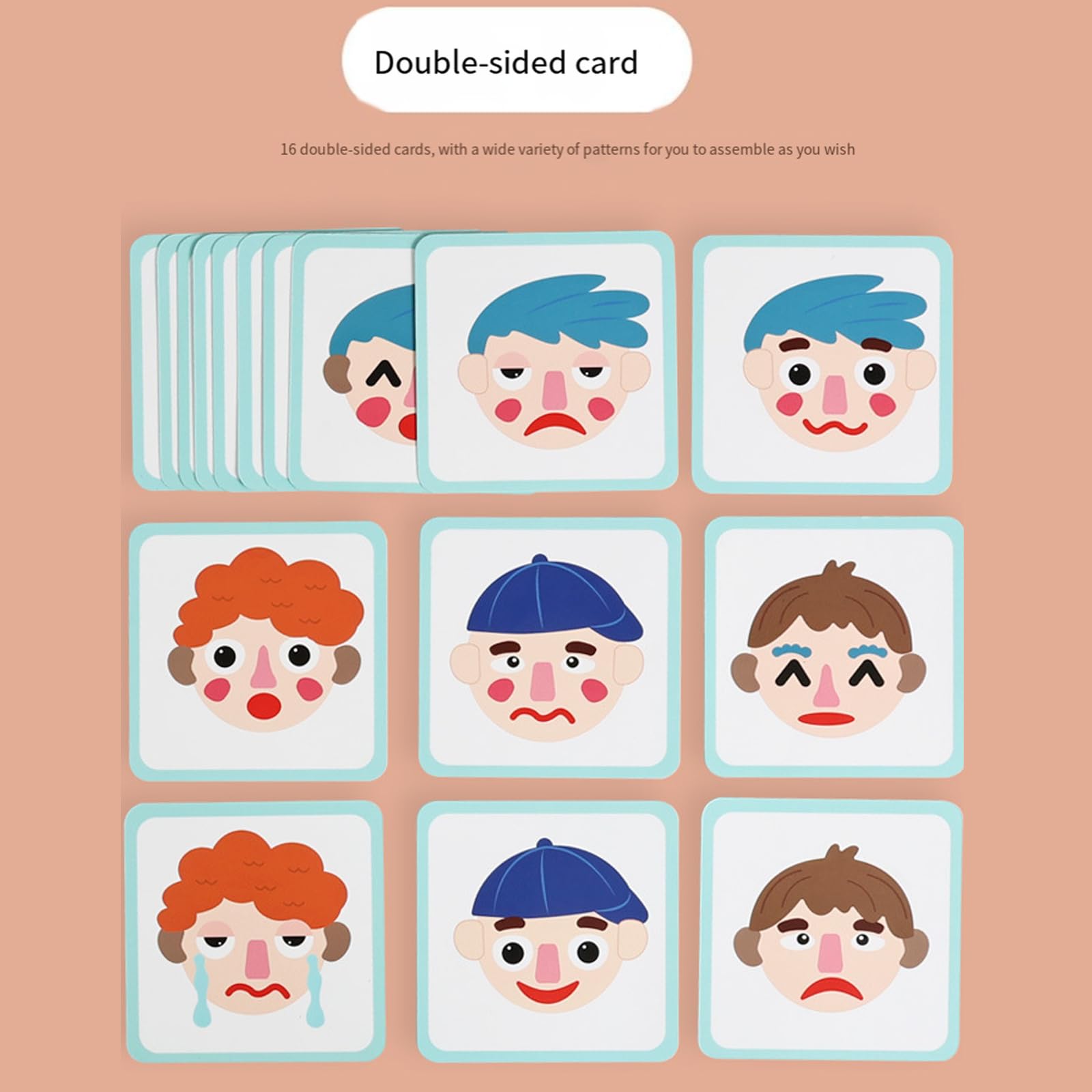Morbido feltro emozione apprendimento gioco bambini faccia puzzle per lo sviluppo cognitivo e legame familiare emozione espressione giocattolo apprendimento